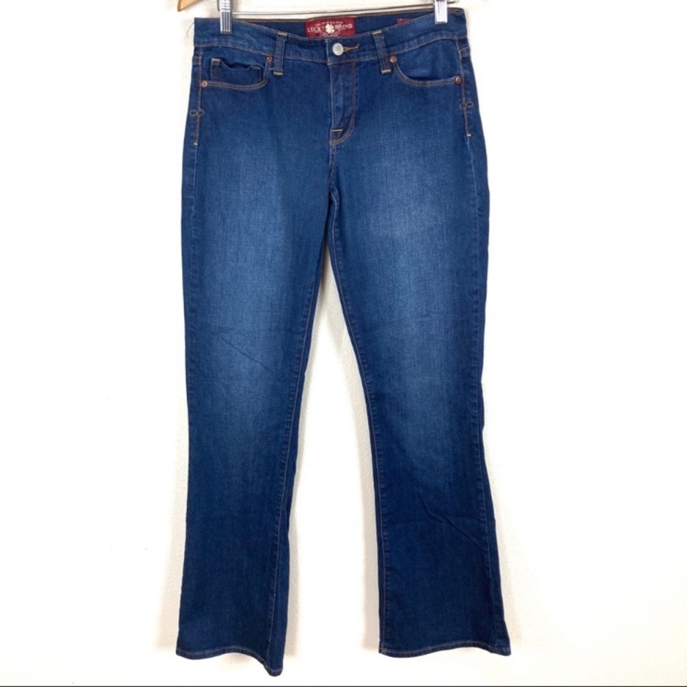 Lucky Brand Sofia Boot Jeans Dark Wash Low Rise Stretch Women's Sz 8 Long